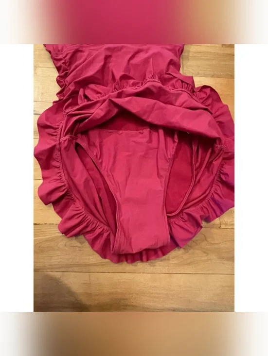 Love your Assets By Spanx Swimsuit One piece Dress Womens Size Medium Rose Pink - Picture 3 of 7